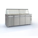 InoxDobros PS19570SALAD Ανοξείδωτο Ψυγείο Σαλατών με 4 Πόρτες ( Χωρίς Μηχανή ) 195x70x126 cm
