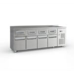 InoxDobros PSCAF225 Ανοξείδωτο Ψυγείο posto καφέ με 4 Πόρτες 225x60x87 cm