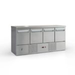 InoxDobros PSM18060DM Ανοξείδωτο Ψυγείο Πάγκος με 4 Πόρτες ( Μηχανή Κάτω ) 180x60x87 cm